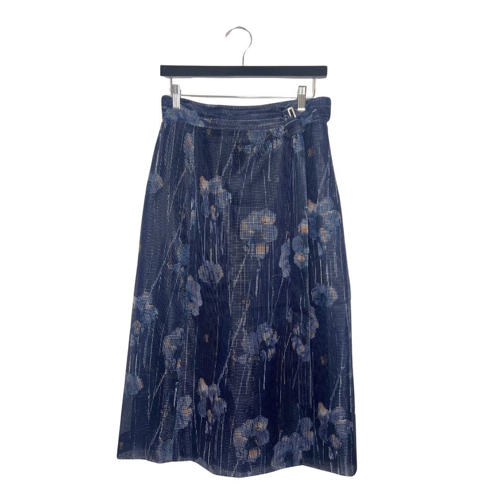 Jason Wu Techno Mesh Watercolor Print Skirt, Size 8